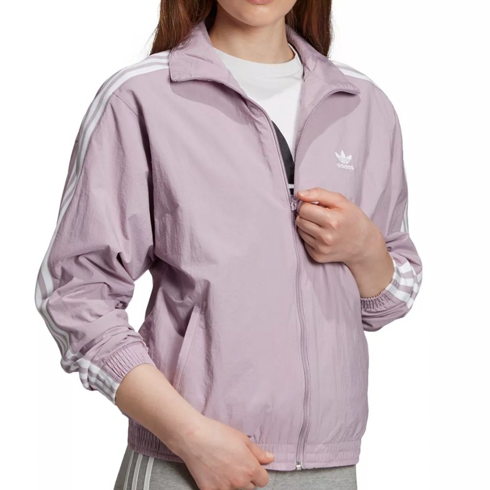 Adidas Women's Lavender 3-Stripe Track Jacket